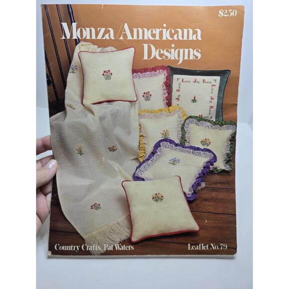 Monza Americana Design Pat Waters Country Crafts Counted Cross Stitch Leaflet 79 - Picture 1 of 2